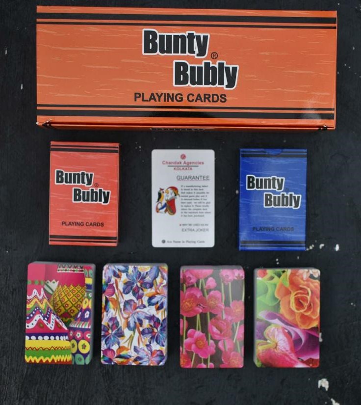Bunty Bubly brand playing cards